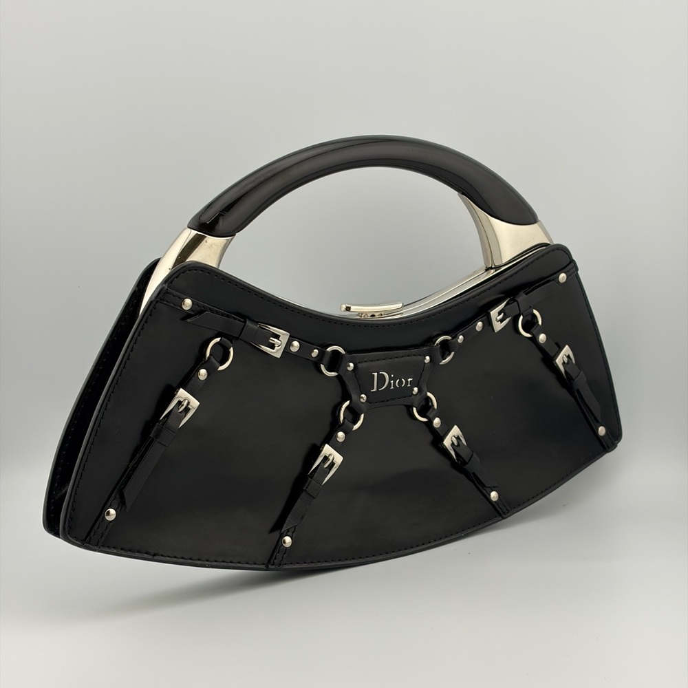 Dior Vintage RARE MINI 2003 Fall Bondage Clutch Limited Edition John Galliano - Picture 2 of 12